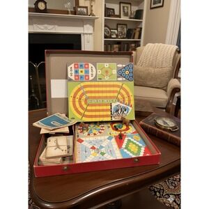 Vintage 1966 62 Variety Game Chest, Many Games